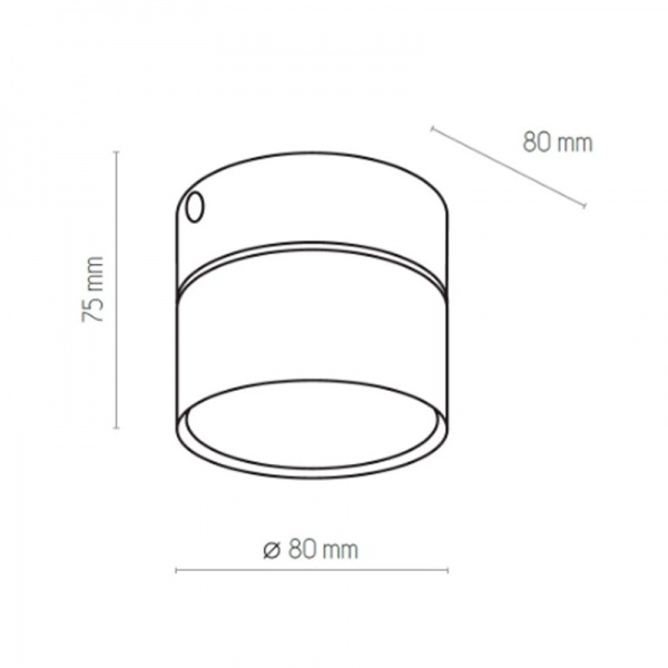Светильник точечный TK Lighting Space 80x75 мм GX53 черный 
