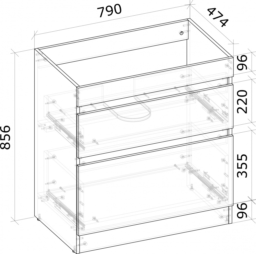 Тумба напольная Water House