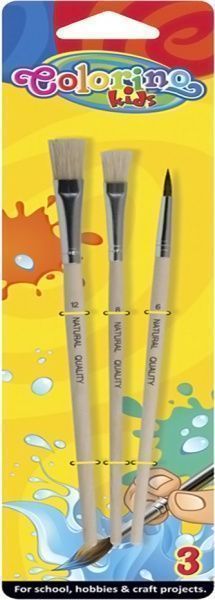 Пензлик 3 шт в блістері 13741PTR/1 Colorino 