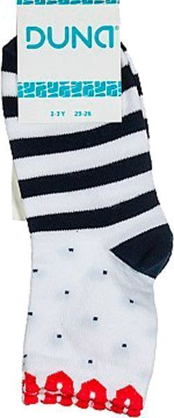 Шкарпетки дитячі Duna 957 1690 р.16–18 білий темно-синій 