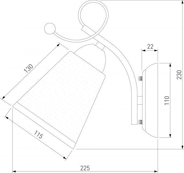 Бра Strotskis Patrice 30150/1 1x40 Вт E27 антична бронза 