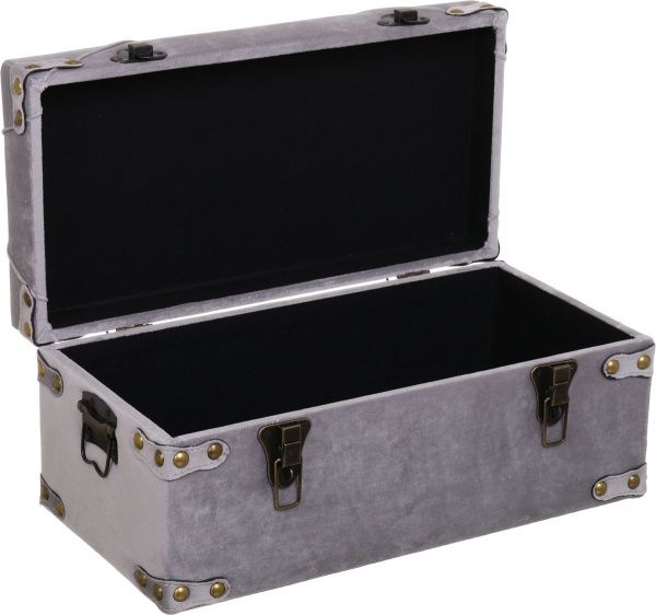 Скриня-пуф Art&Crafts Велюр димчатий 50х25х23 см 