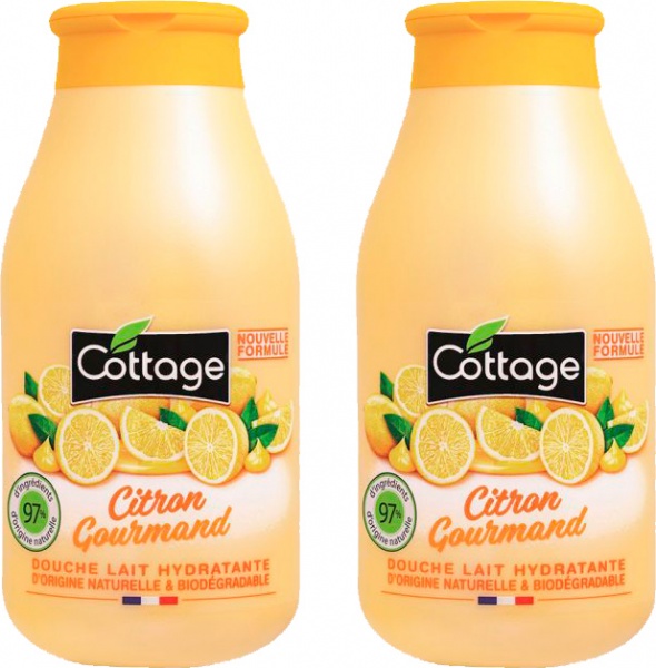 Набір унісекс Cottage молочко для душу Gourmet Lemon 2 x 250 мл