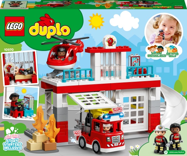 Конструктор LEGO DUPLO Пожежне депо та гелікоптер 10970