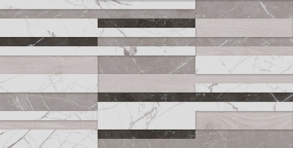 Плитка Allore Group Marmolino MIX W\DEC P NR Satin (54,4) 31x61x7 