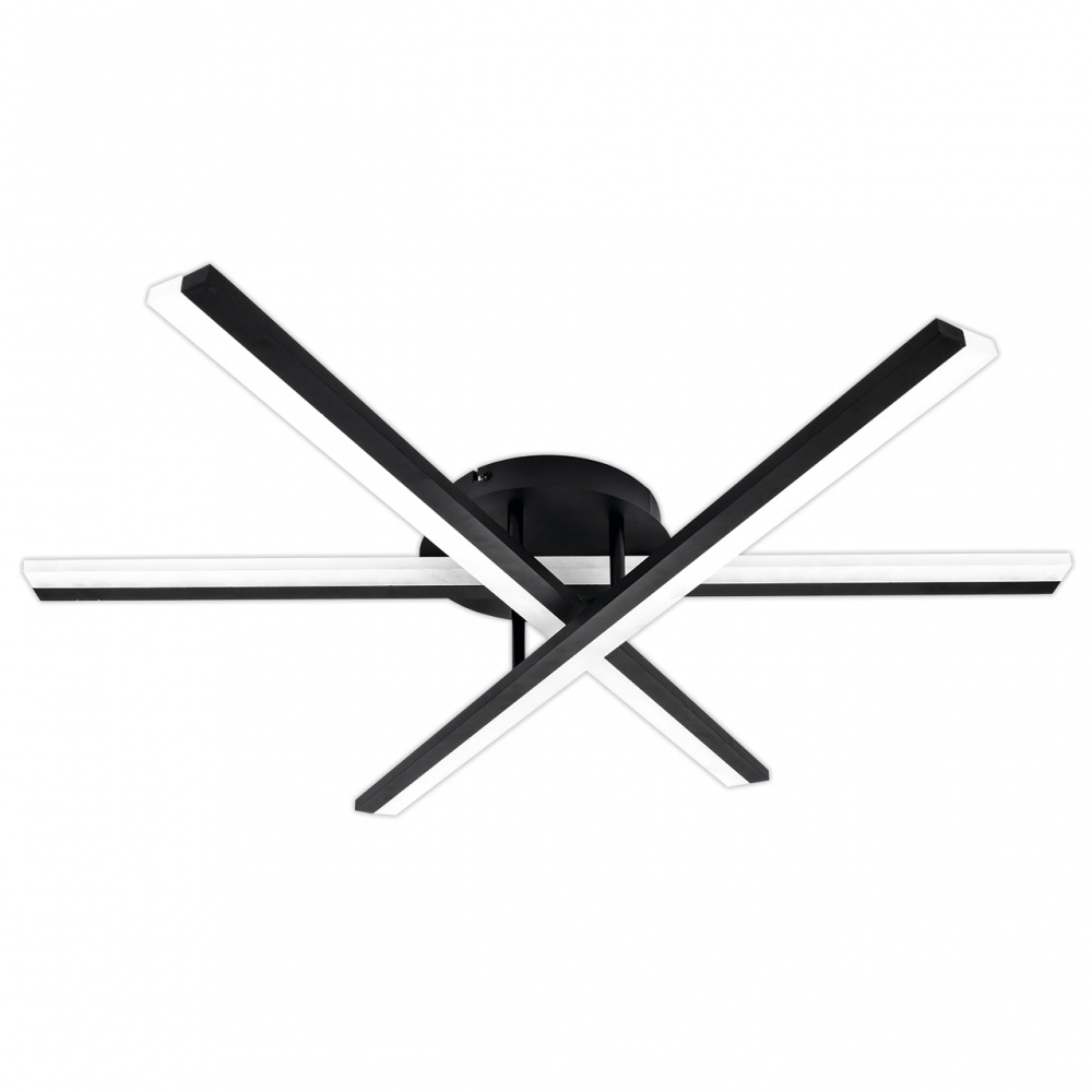 Люстра стельова Hopfen MAGI-3 BK 3x65 Вт LED-модуль чорний