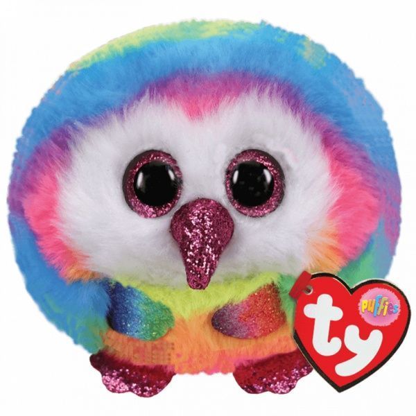 Мягкая игрушка TY Puffies Разноцветная сова Twiggy 15 см 42504
