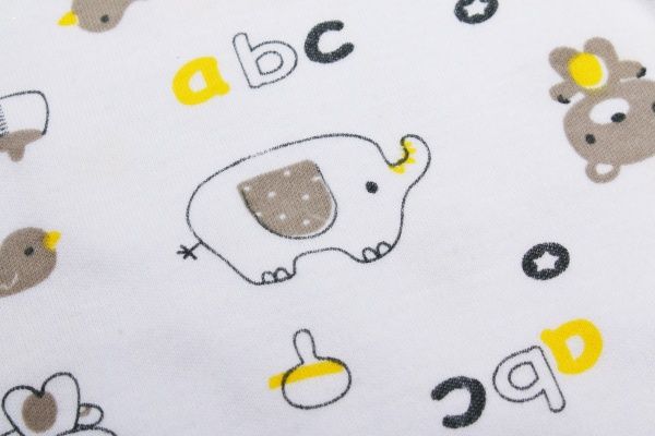 Боди Domtex Слонята р.92 белый с принтом 155729 