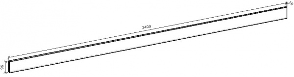 Цоколь 9,6х240 см Оптимум Грейд ЛДСП крафт сірий
