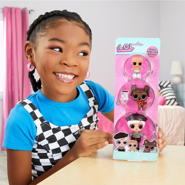 Набор игрушек L.O.L. SURPRISE! серии OPP Tot + Pet + Lil Sis Битник Бэйби Дарлинг Догги 987888