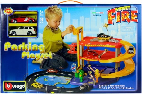 Игровой набор Bburago Гараж 1:43 3 уровня 2 машинки 1:43 18-30025