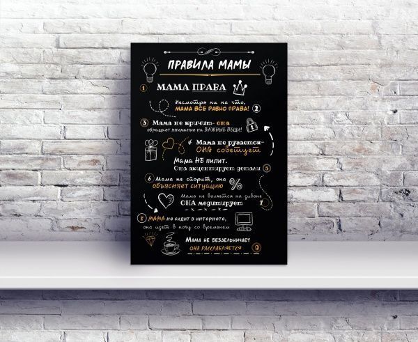 Постер Правила мамы А4