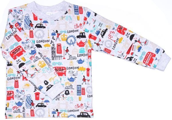 Пижама для мальчиков Татошка р.110 белый с принтом 102202 