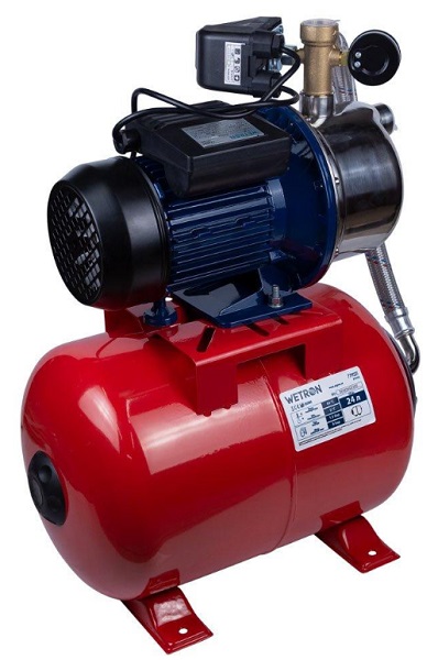 Насосная станция Wetron 1.1кВт Hmax 48 м Qmax 60 л/мин ( нерж) 24 л 775054/24