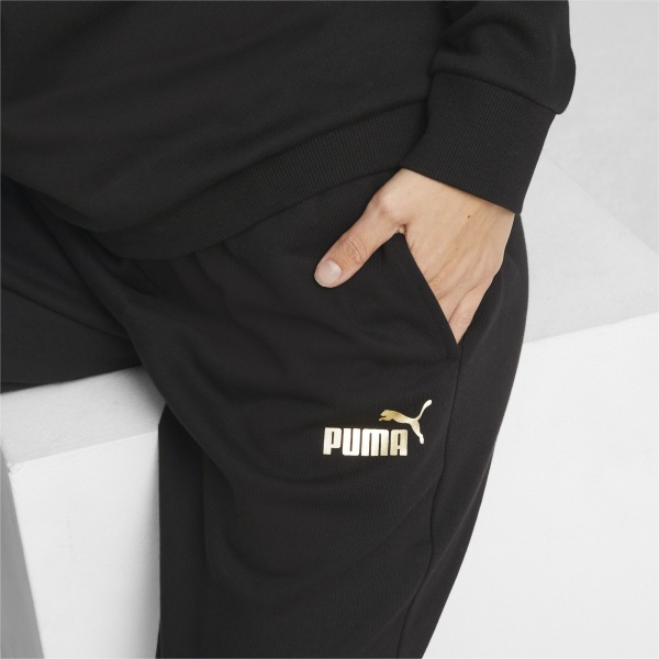 Брюки Puma ESS+ METALLIC PANTS FL PUMA BLACK-GOLD F 84995901 р. XL черный