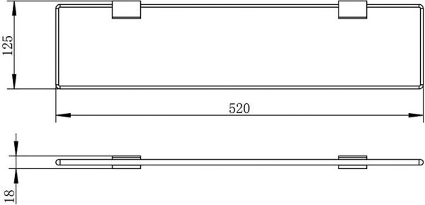 Поличка скляна Imprese Bitov 160300 