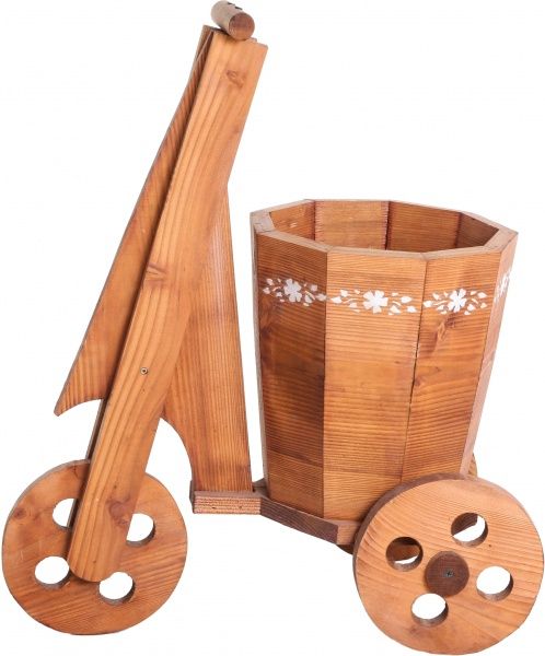 Підставка декоративна ELSA Відерце на 3 колесах 0008 50х26x54 см 