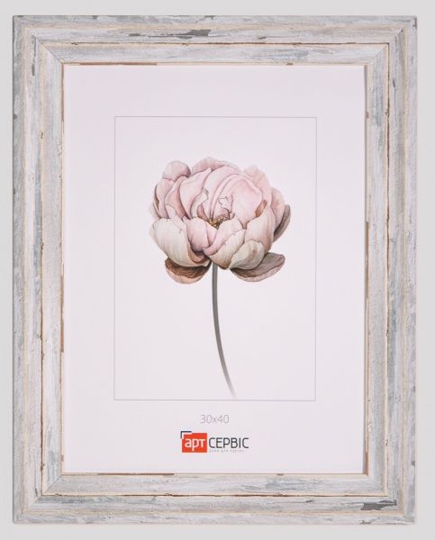 Рамка для фото Арт-Сервіс ЭА-01700 30х40 см белый с серыми вставками 