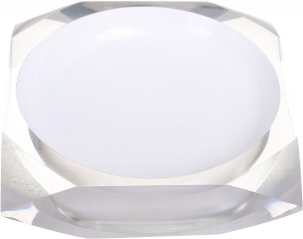 Мыльница Luna diamond белая 11х11 см