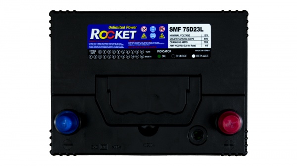 Аккумулятор автомобильный Rocket 4352 65Ah 590A 12V 75D23L «+» справа (75D23L)