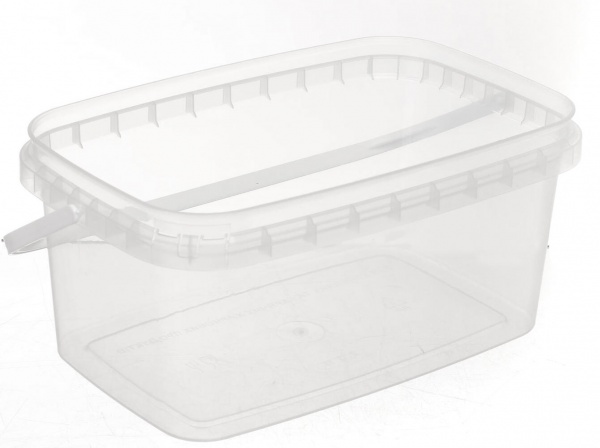 Ємність Poliplast прямокутний (харчовий пластик) 2,3 л прозорий 