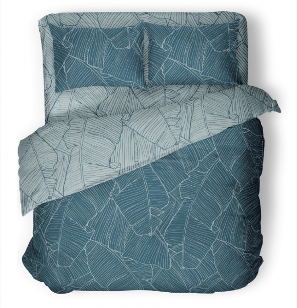 Комплект постельного белья семейный Foliage зеленый UP! (Underprice) 