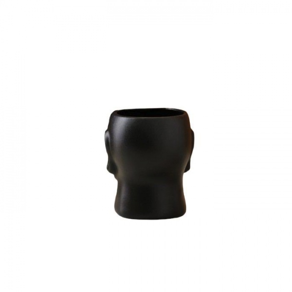 Ваза керамическая Nana ceramics Африканка 15,5 см черный муар 