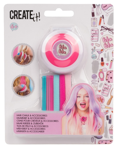 Дитяча фарба-крейда для волосся CREATE IT! з аксесуарами в асортименті
