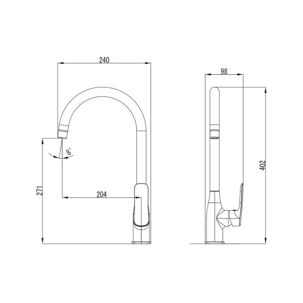 Смеситель для кухни Imprese Loket 55230