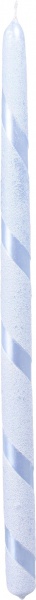 Свеча конусная металлическая голубая 40 см Pako-If