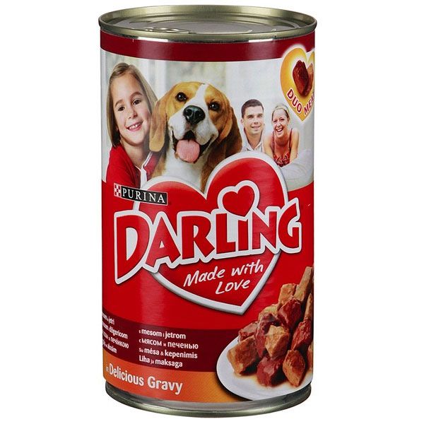 Корм Purina Darling шматочки з м'ясом і печінкою 1.2 кг