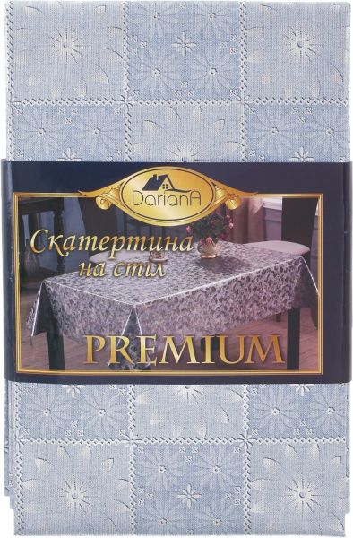 Скатерть Клетка 110x140 см серебристый Dariana 