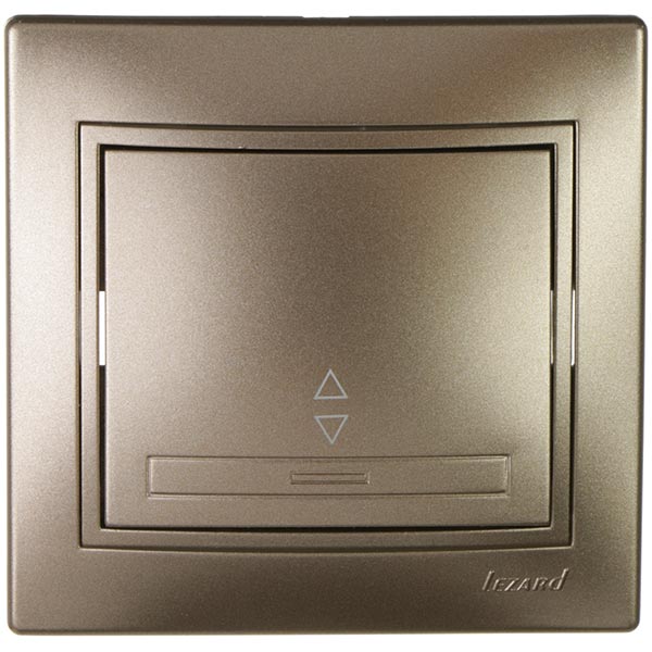 Выключатель проходной одноклавишный Lezard Mira без подсветки 10 А 250В IP20 светло-коричневый