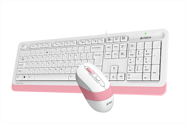 Комплект клавіатура + миша A4Tech F1010 (Pink) Fstyler USB 