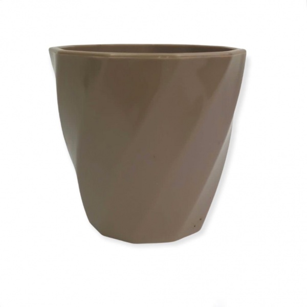 Кашпо Оранжерея Хвиля фігурний 0,3 л коричневий 