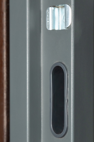 Дверь входная Revolut Doors В-413 модель 172 графит матовый / белая шагрень 2040x940 мм левая