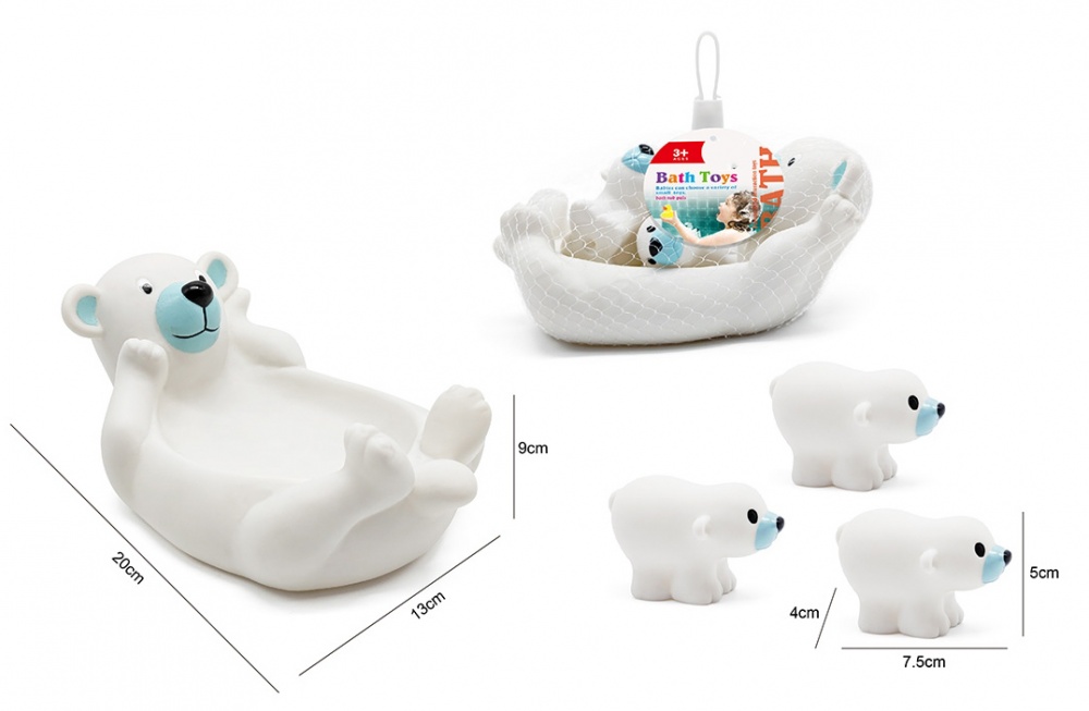Ігровий набір для купання Оsboo ведмідь білий 4 шт. OTG0954054
