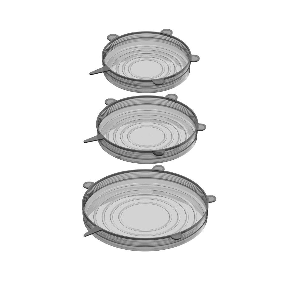 Набор крышек Krauff многоразовых силиконовых Smart Fit 3 шт. 29-298-044