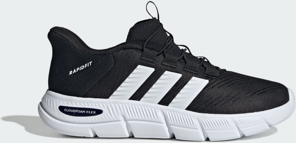 Кроссовки женские Adidas CLOUDFOAM FLEX - RAPIDFIT CBLACK/FTWWHT/SILVMT HP7002 р.42 черные