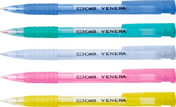Ручка кулькова Economix VENERA 0,5 мм корпус в асортименті 