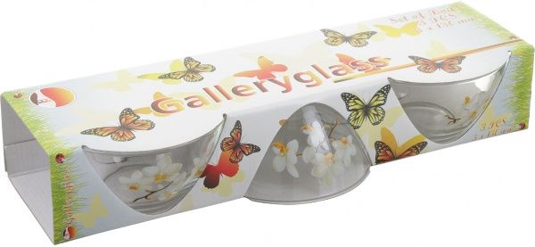 Набор салатников Орхидея 13 см 3 предмета Galleryglass