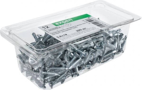 Саморез по металлу 3,9x19 мм 300 шт 9T13919-2kp Expert Fix