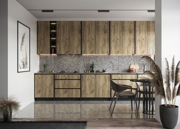 Тумба нижняя МС Идея КРАФТ Ня-3 60/82/525 (1+2) с ящиками Q-25 крафт золотой Грейд