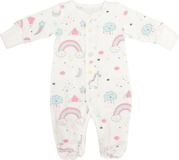 Комбинезон детский Фламинго ясельный р.56 молочный 365-329 