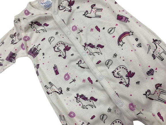 Чоловічок для дівчинки Моя планета Єдиноріг Кмб302-3 р.68 білий із рожевим 