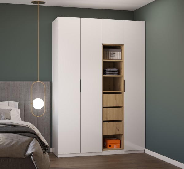 Шкаф Світ Меблів Toronto дуб артизан/белый 