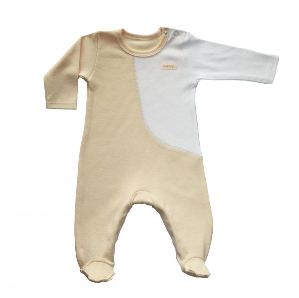 Чоловічок Lucky tots р.74 білий із кремовим 1669 