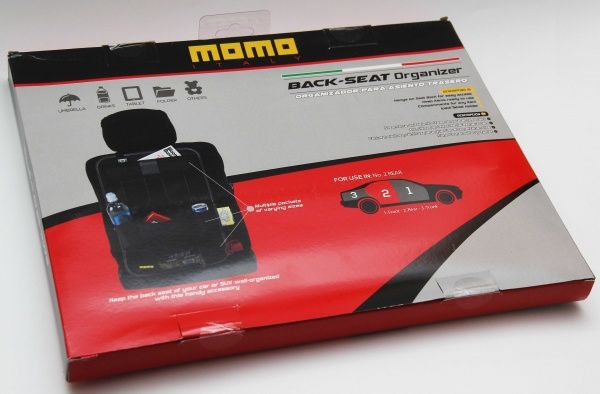 Органайзер с карманами на спинку кресла MOMO CO005 черный