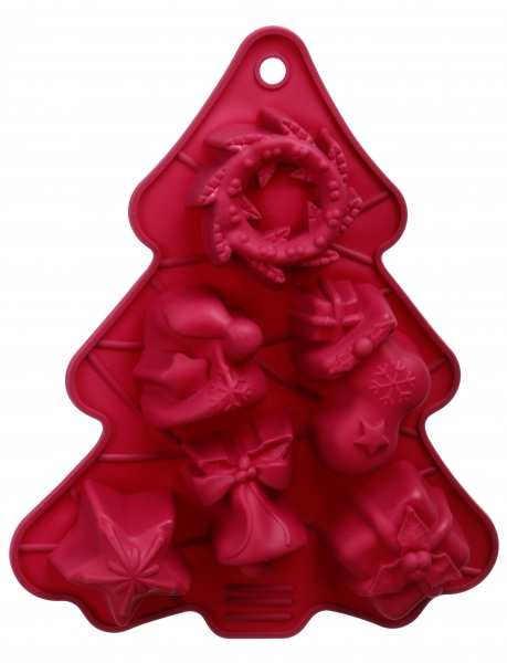 Форма для выпекания кексов на 6 шт. елка 25.5х21х3 см Flamberg Smart Kitchen