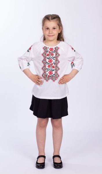 Блуза Эдельвика р.140 белый 361-21/09 